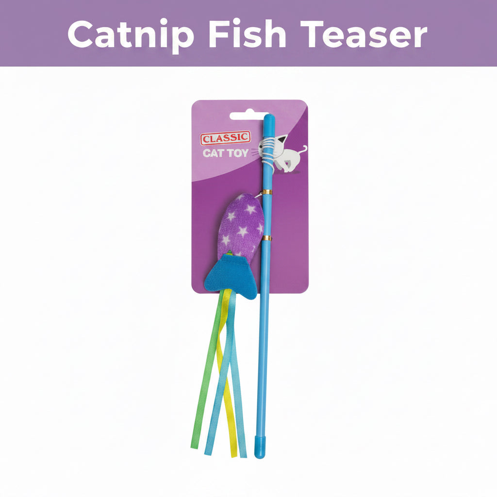 Catnip Fish Teaser (blue)