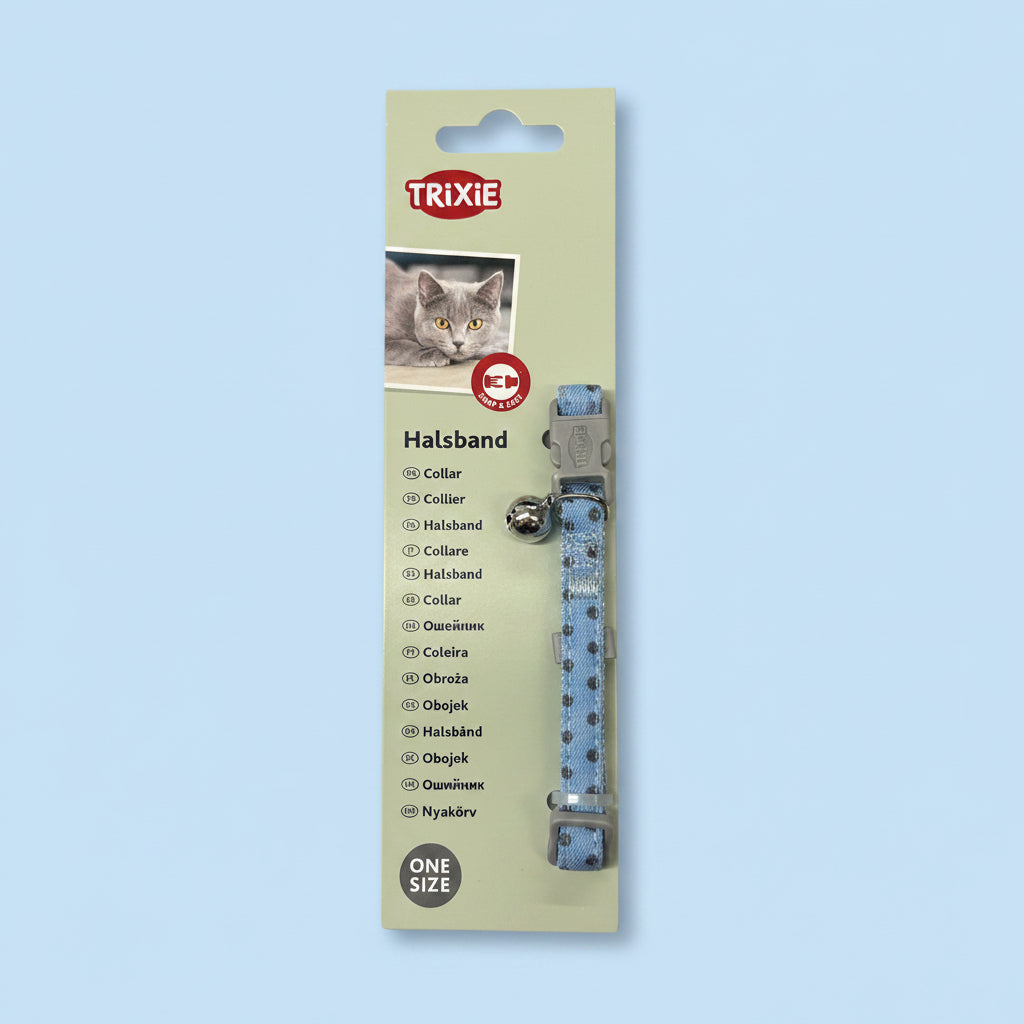 Blue Dot Cat Collar