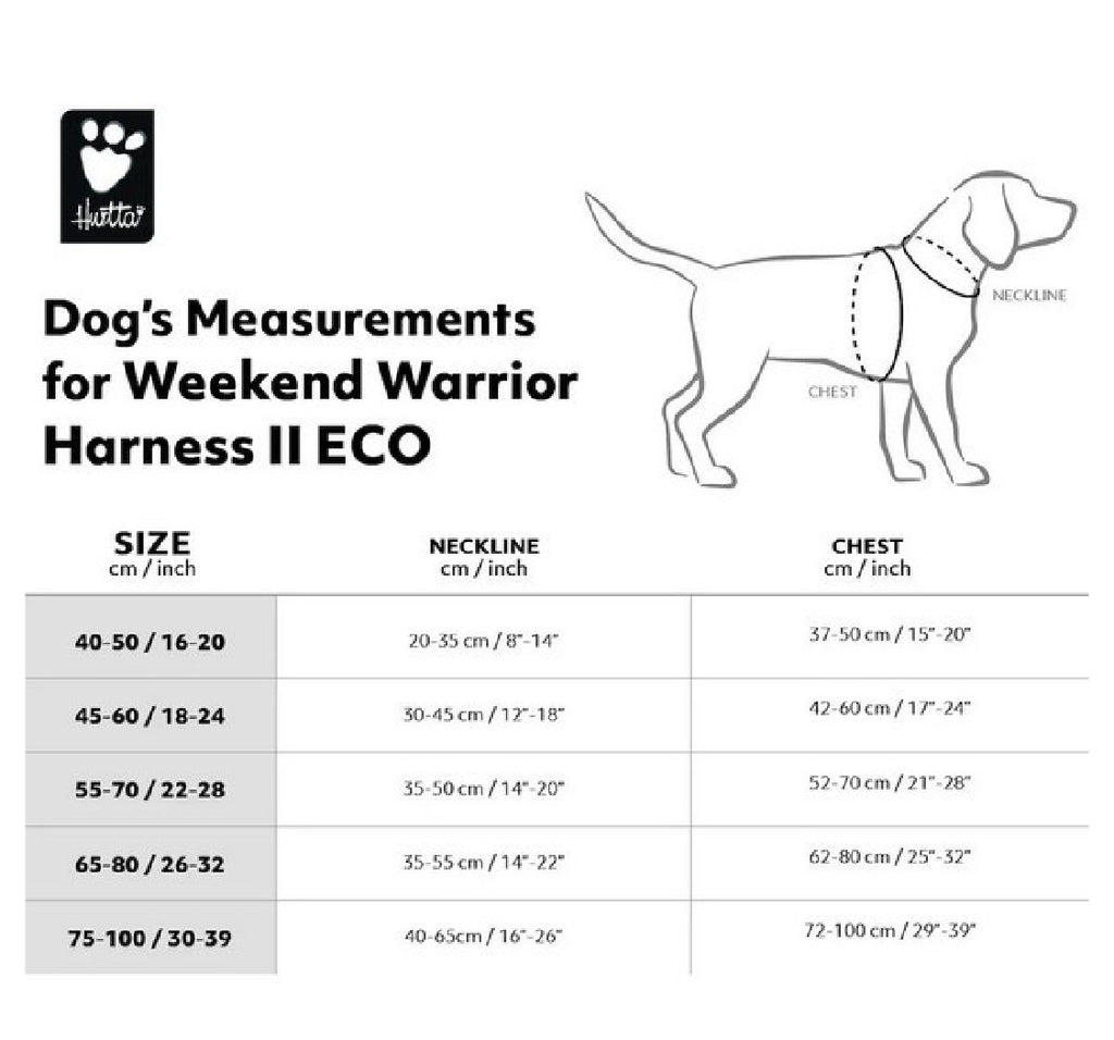 Hurtta Weekend
Warrior Harness II Eco Parsley 60-80cm