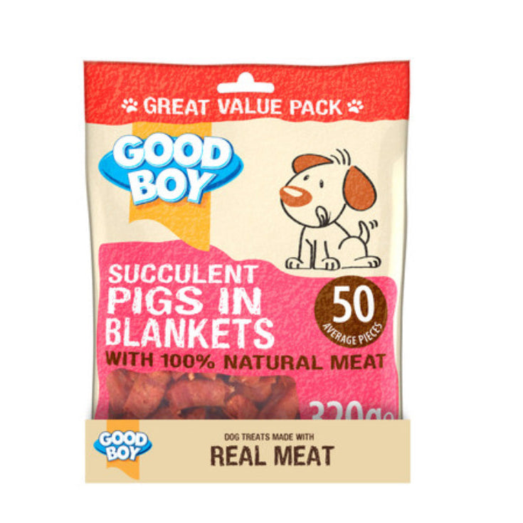 Good Boy Paws Pigs in
Blankets 320g