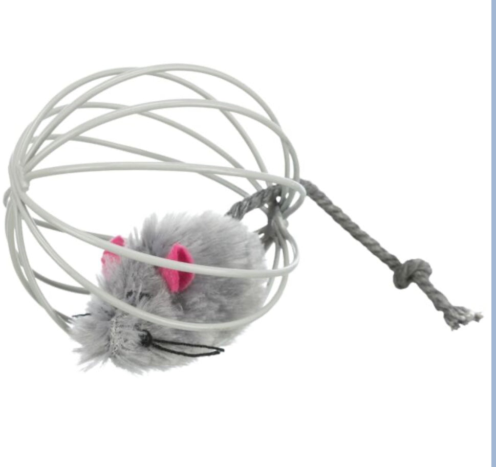 Plush Mice in Cages (assorted colours)
