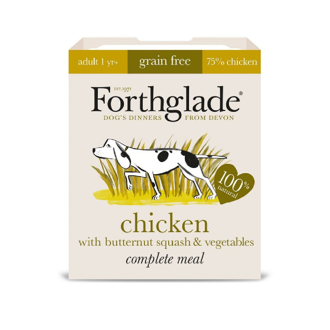 Forthglade chicken with butternut squash and vegetables adult wet dog food 395g