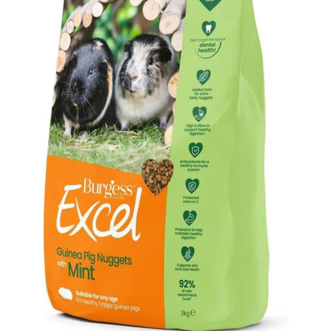 Burgess excel Guineapig nuggets with mint 3kg