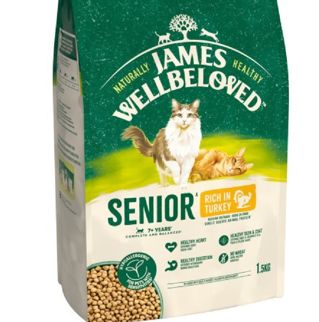 James wellbeloved senior cat turkey and rice 1.5kg