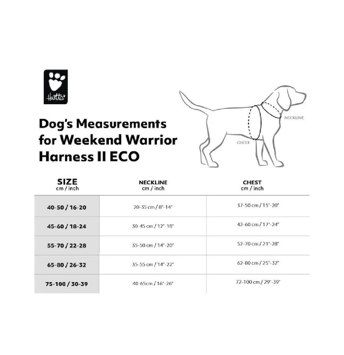 Hurtta Weekend
Warrior Harness II ECO
Raven 40-50cm