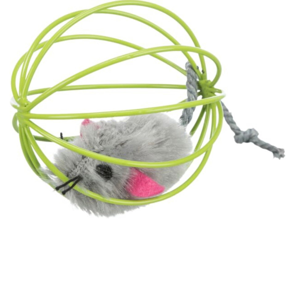 Plush Mice in Cages (assorted colours)