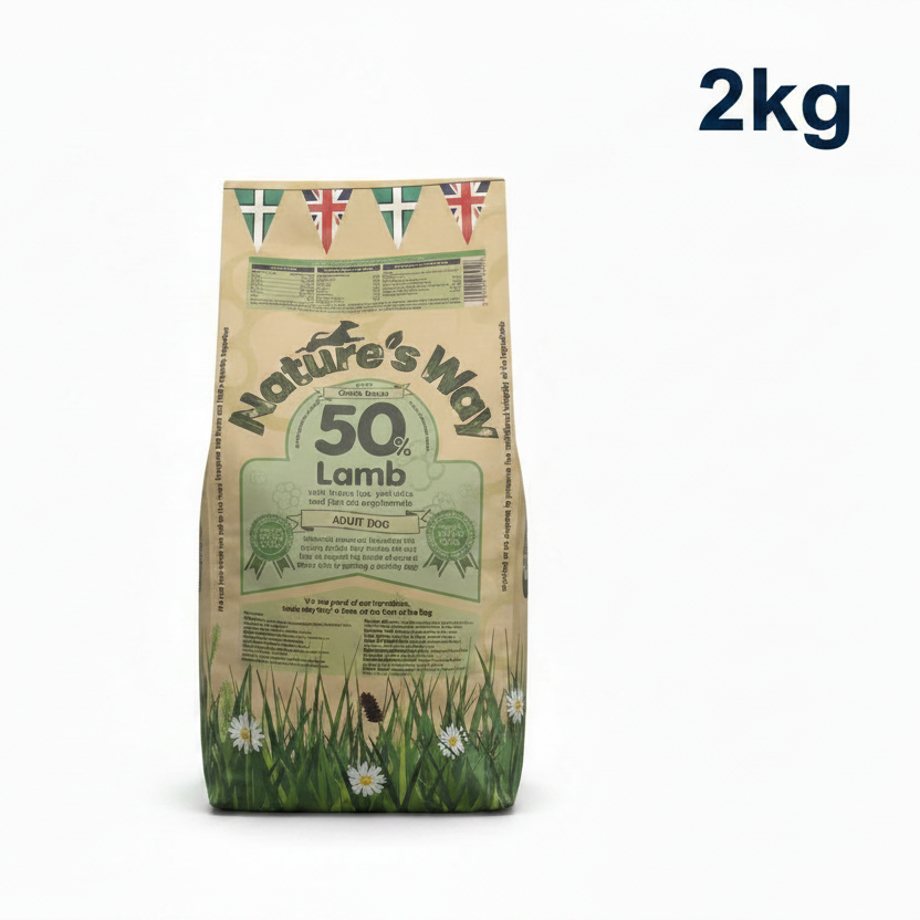 Naturesway lamb 50% and rice adult dog food 2kg
