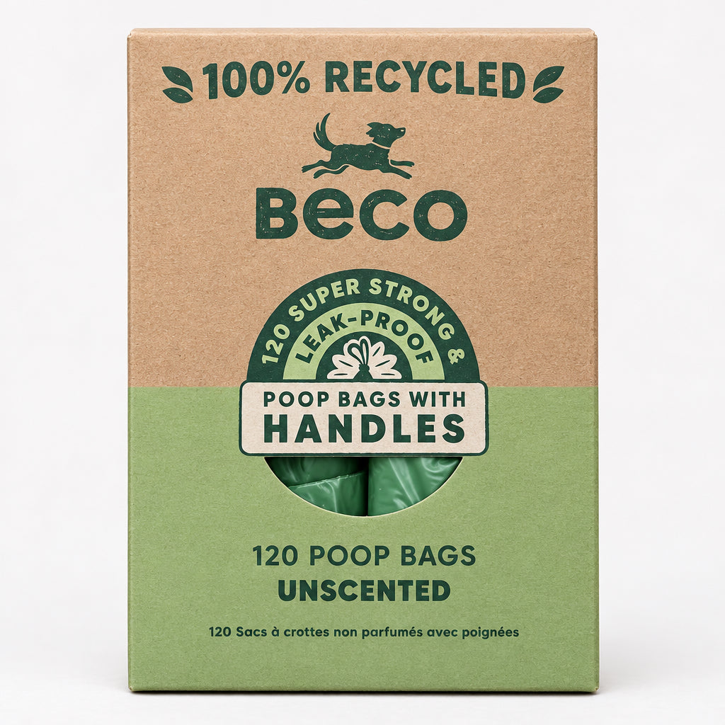 Beco poo bags with handles unscented (120bags)