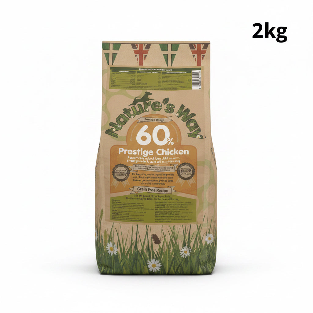 Naturesway prestige 60% chicken grainfree adult dog recipe 2kg