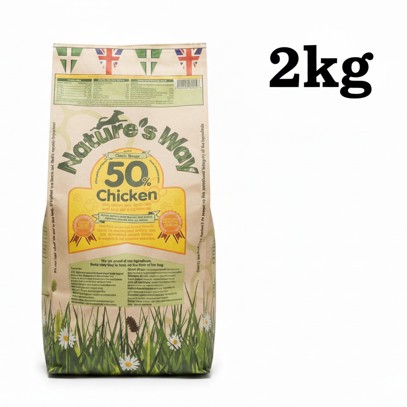 Naturesway chicken 50% and rice adult dog food 2kg