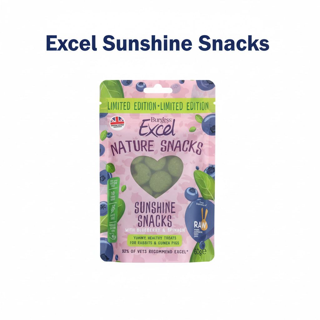 Burgess Excel Nature Snacks  Sunshine snacks with blueberry and spinach 60g