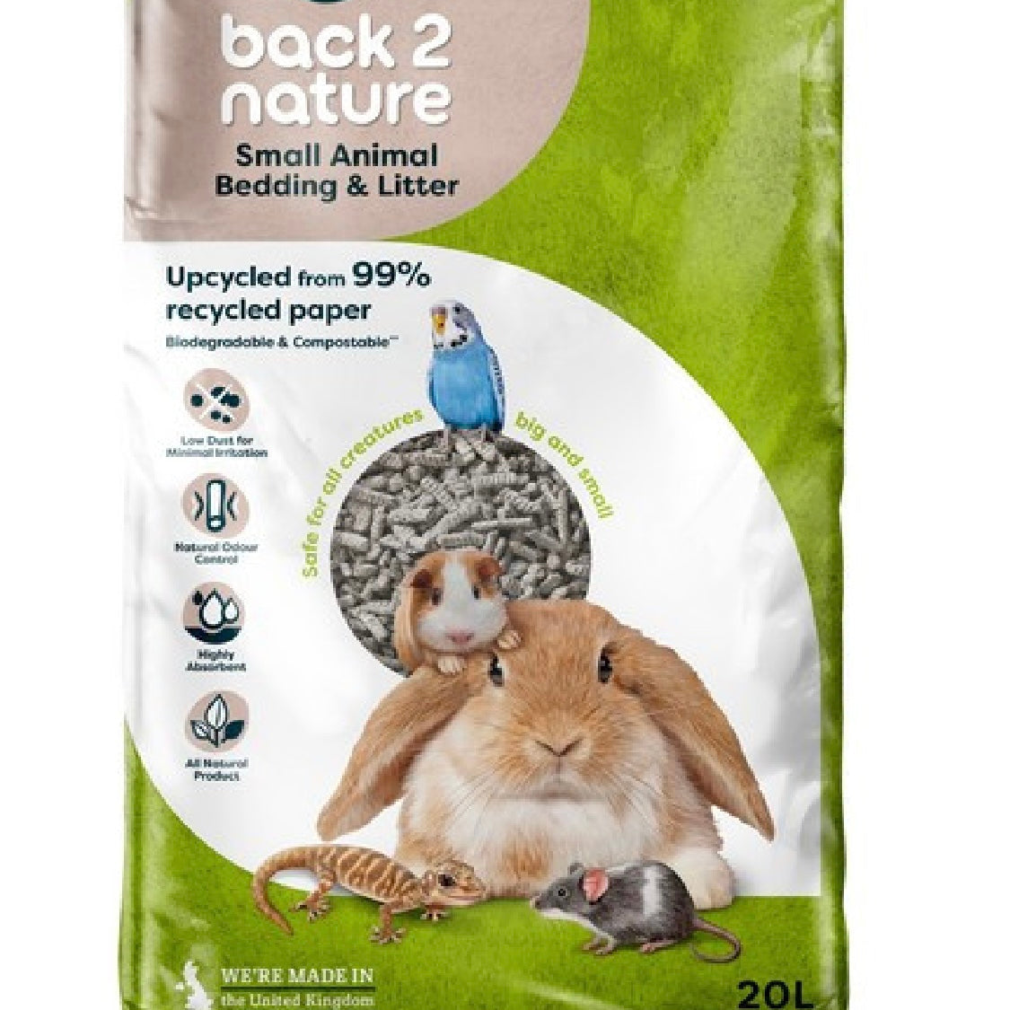 Back to nature 20 ltr small animal bedding