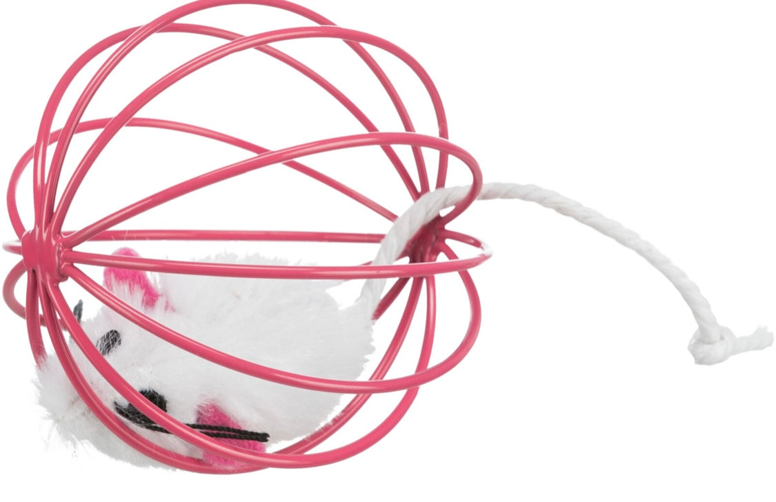 Plush Mice in Cages (assorted colours)