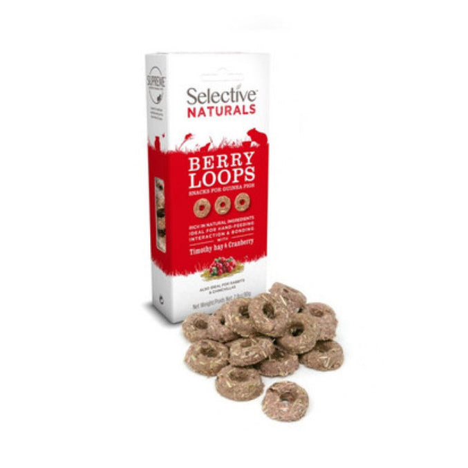 Selective naturals berry loops ideal for rabbits, chinchillas and guineapigs 80g