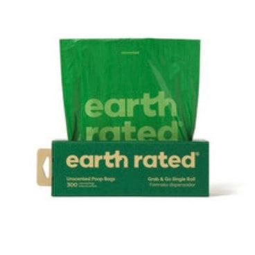 Earth Rated Unscented Poo Bags 300 bags on a roll