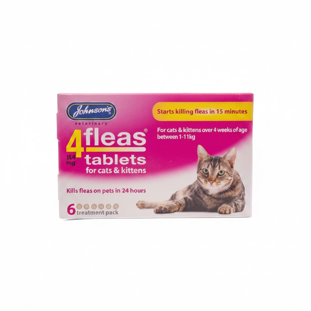 Johnson’s 4fleas cat flea tablets for cats and kittens (6pack)