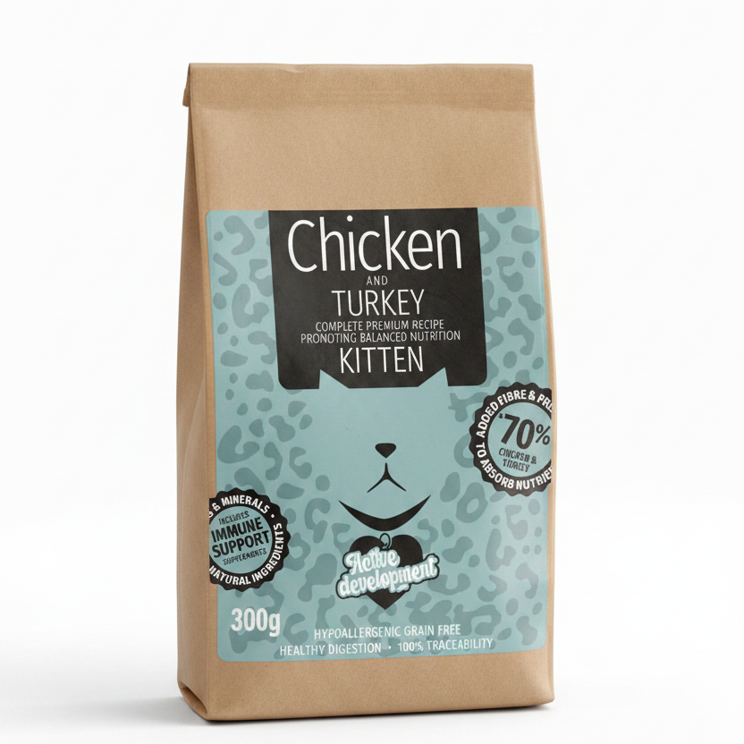 Naturesway grainfree 70% chicken and turkey kitten food 300g