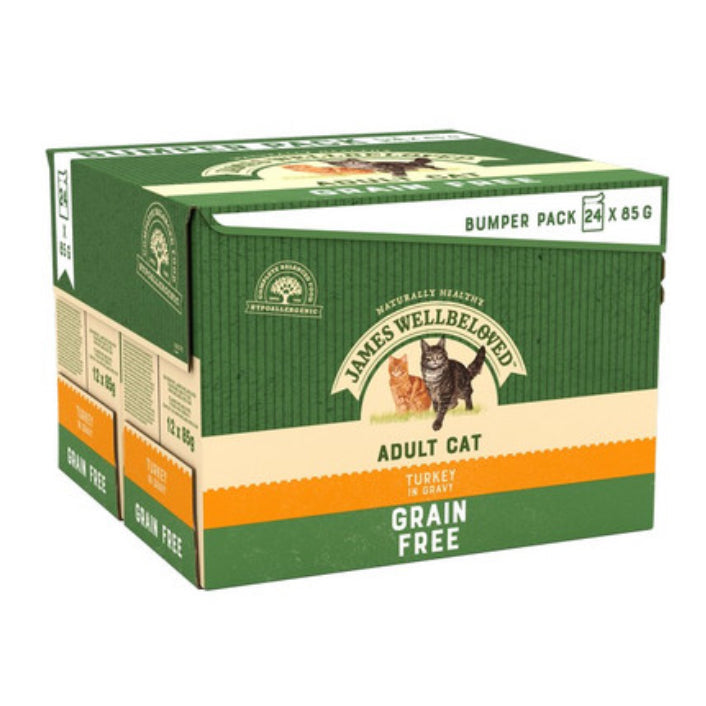 Wellbeloved cat turkey grainfree pouches in gravy 24x85g