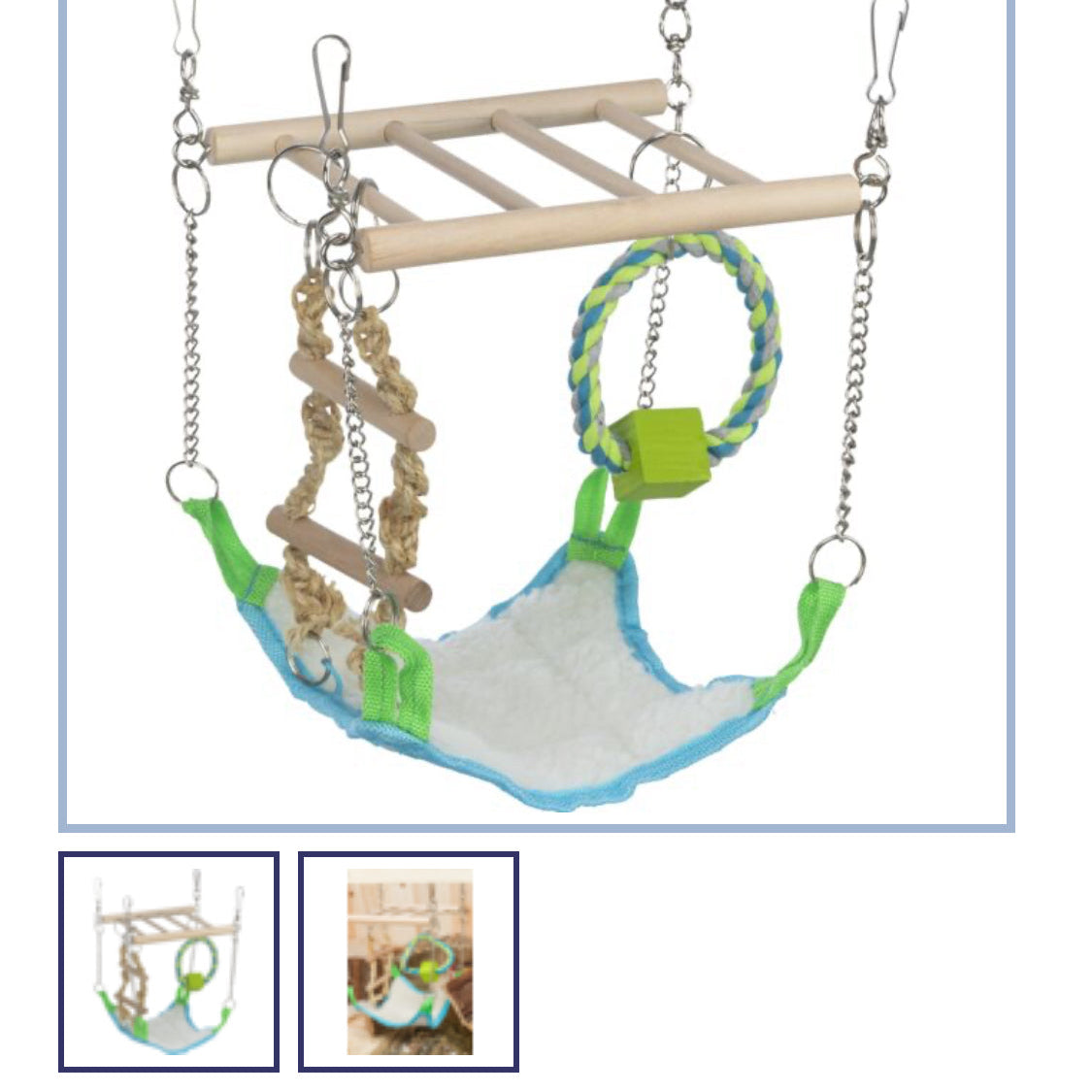 Suspension bridge with hammock