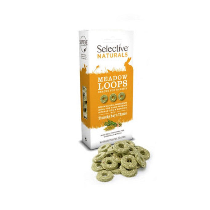 Selective natural meadow loops ideal for rabbits, guineapigs, chinchillas and Degus 80g