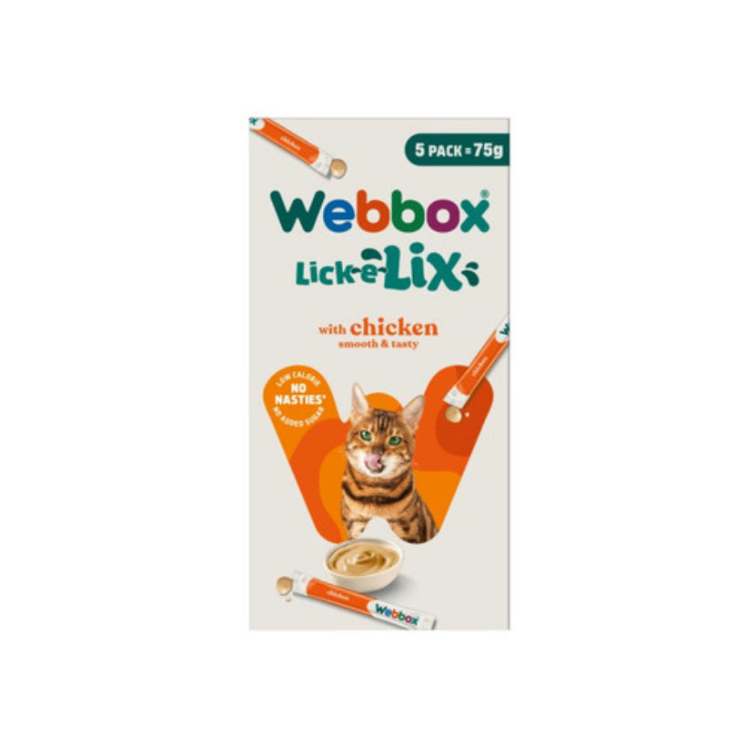 Webbox Cats Delight
Lick E Lix Chicken 5 Pk