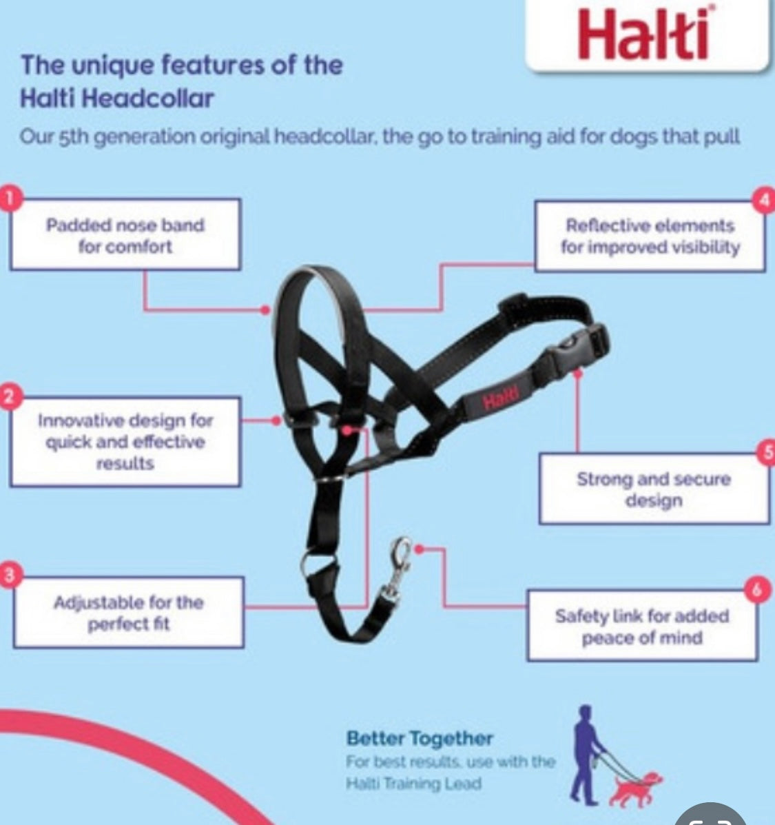 Halti Headcollar Black size 1