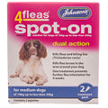 Johnson’s 4fleas dual action spot on for medium dogs weighing between 10kg upto less than 25kg