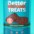 Better natural treats duck steaks 90g