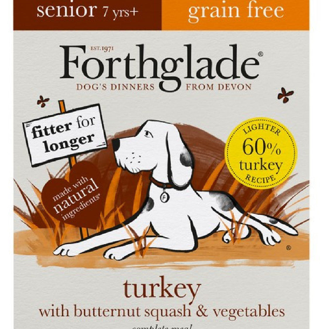 Forthglade senior turkey with butternut squash and vegetables wet food 395g