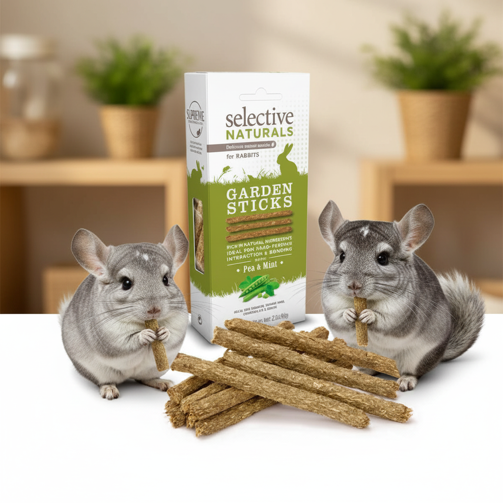Selective naturals garden sticks ideal for rabbits, guineapigs, chinchillas & Degus 60g