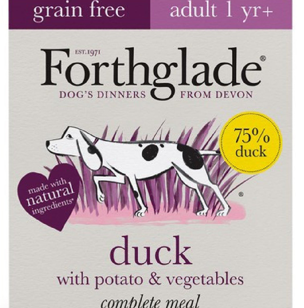 Forthglade duck with potato and vegetables adult dog wet food 395g