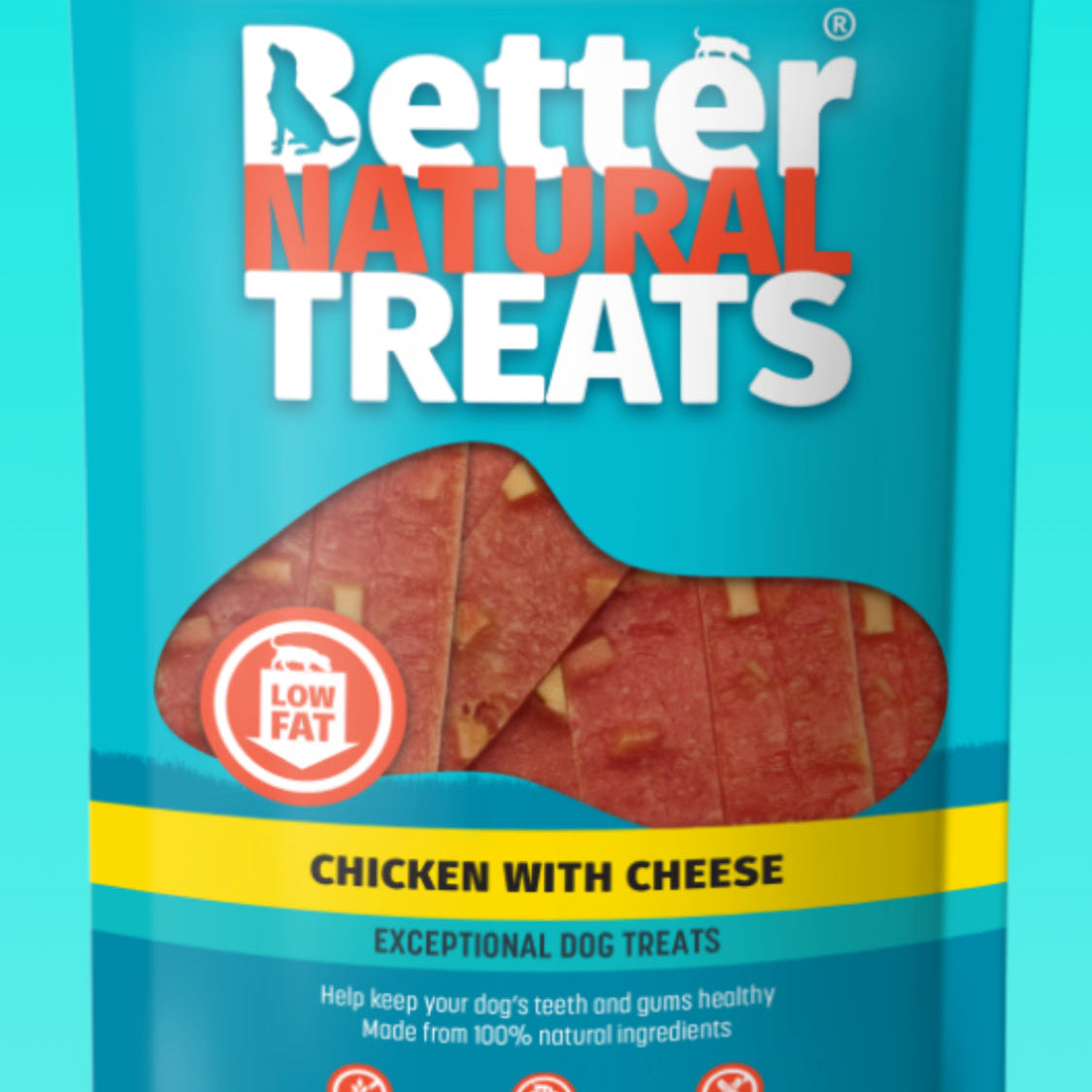 Better naturals chicken and cheese strips 90g