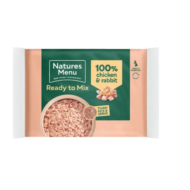 Natures Menu Frozen
Chicken and Rabbit
Mince 400g