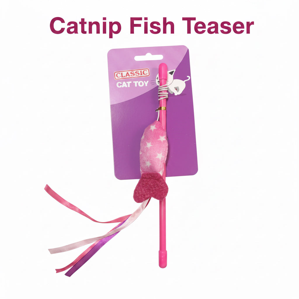 Catnip Fish Teaser (pink)