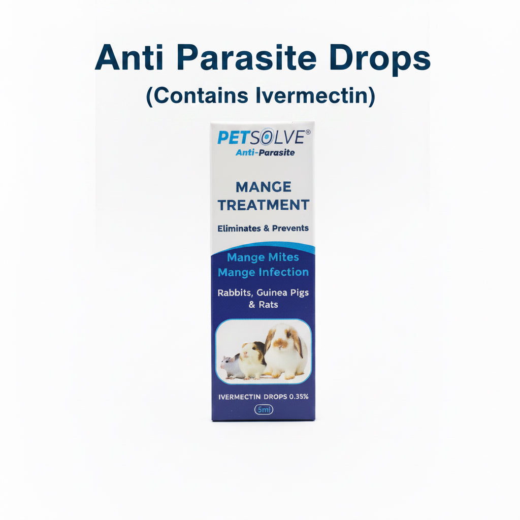 Petsolve Mange Mites Treatment for Rabbits, Guineapigs & Rats