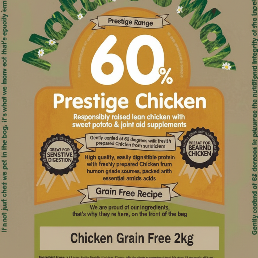 Naturesway prestige 60% chicken grainfree adult dog recipe 2kg