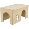 Large wooden house with flat roof suitable for guineapigs and dwarf rabbits