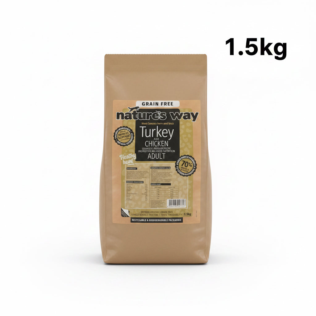 Naturesway grainfree adult cat 70% turkey and chicken 1.5kg