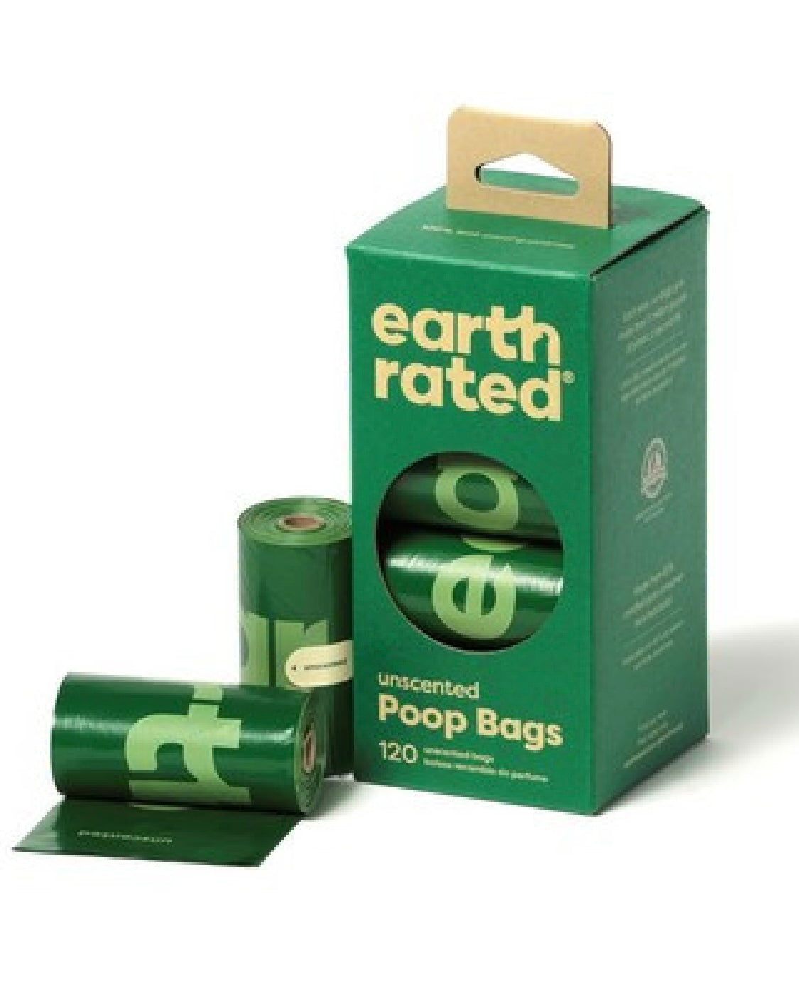 Earth rated poo bags unscented 120 bags (8rolls)